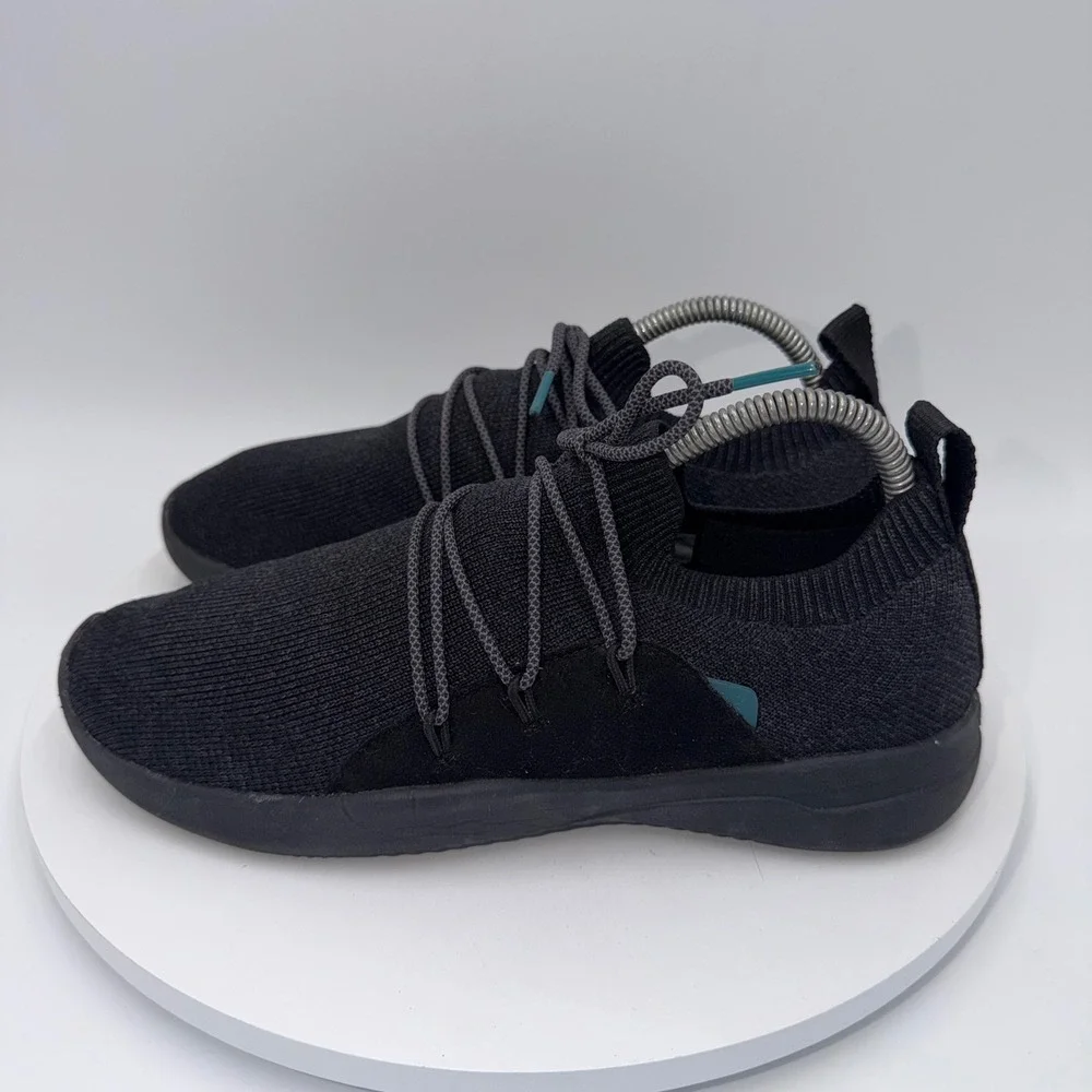 Vessi Cityscape Classic Black Waterproof Knit Sneakers Womens 8